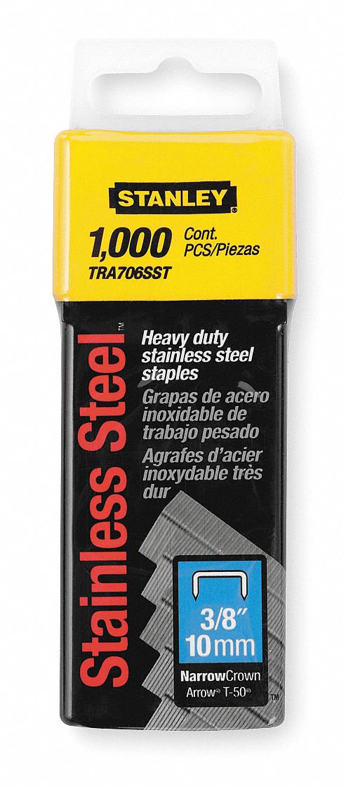 Narrow Staples SS 7/16x3/8 PK1000