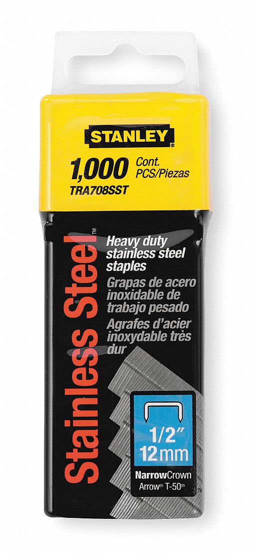 Narrow Staples SS 7/16x1/2 PK1000