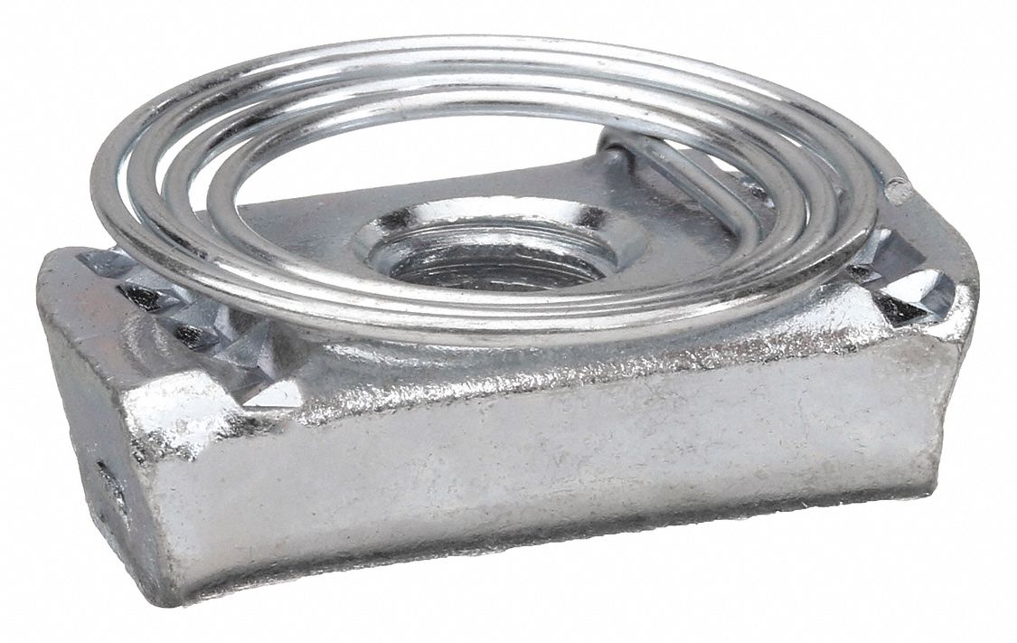 Channel Nut With Top Spring 1XJR2TSNT0037EG Grainger