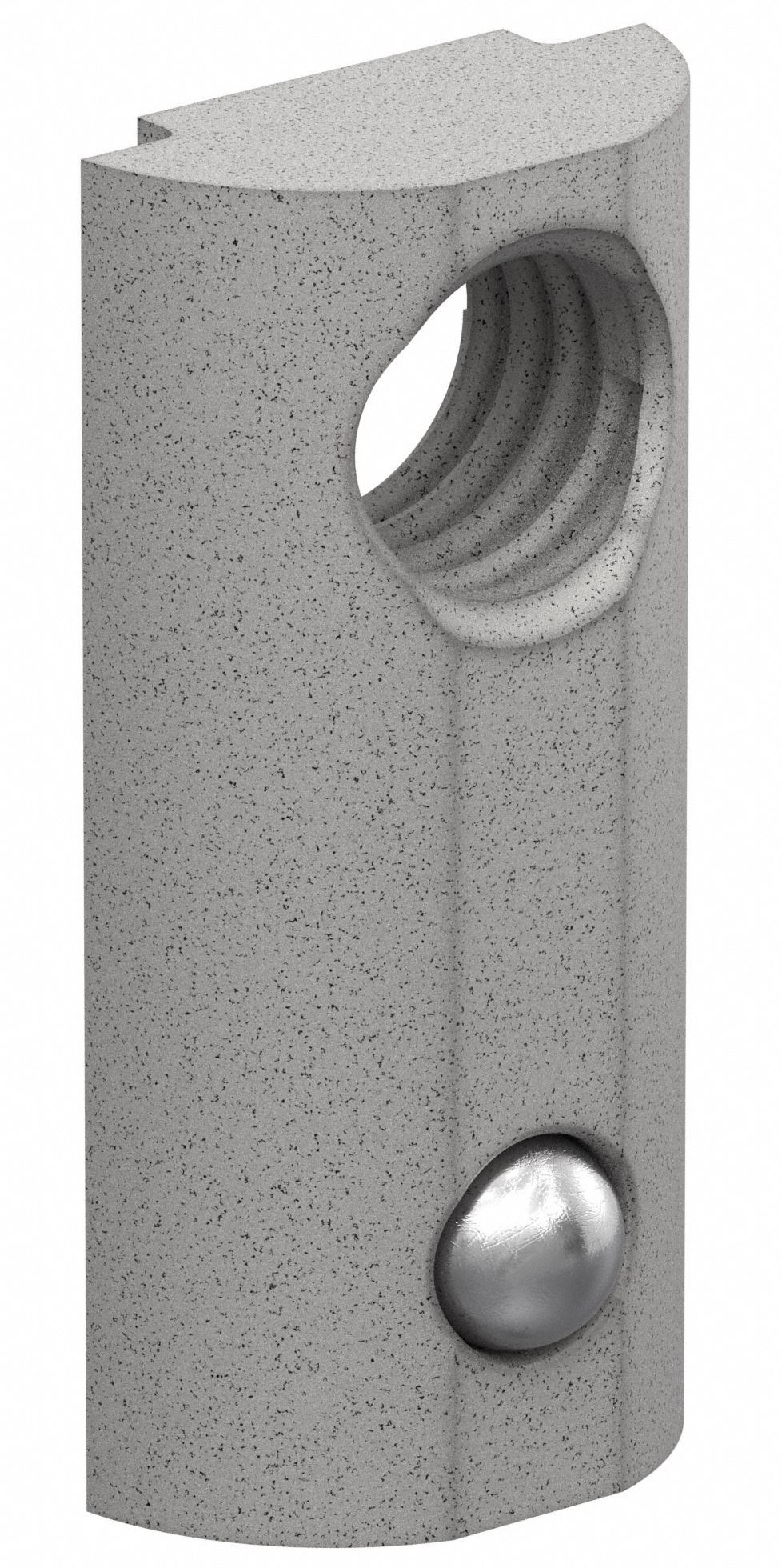 T-Nut: M6 Size, 1 mm Thread Lg, Button Head Socket Cap, For 8.2 mm Slot Wd, Single Offset, 6 PK