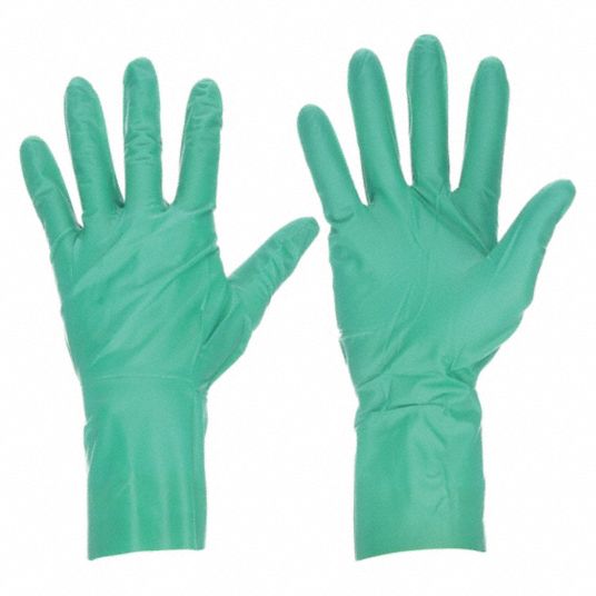 TOUCHNTUFF Disposable Gloves: ISO 5, Sterile, 7 mil, Neoprene, L ( 9 ),  Grain, Fingertips, 200 PK