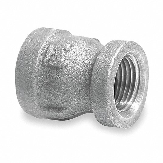 1-1/2" x 1" inch Galvanized malleable Reducing Coupling 