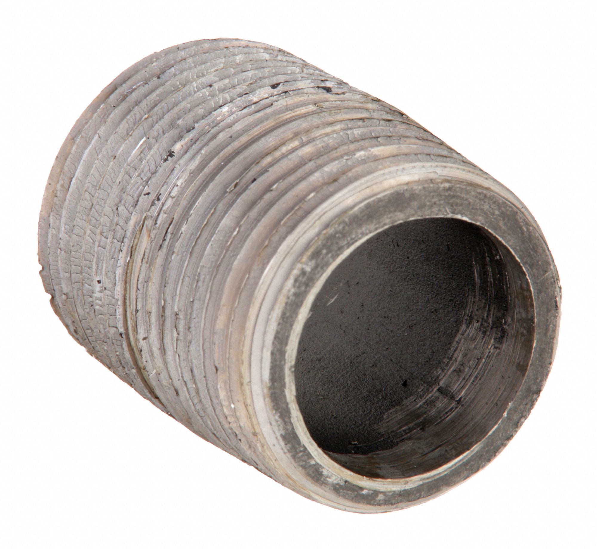 NIPPLE: BLACK STEEL, 2 IN NOMINAL PIPE SIZE, 3½ IN L, BOTH ENDS THREADED, SCHEDULE 80, WELDED