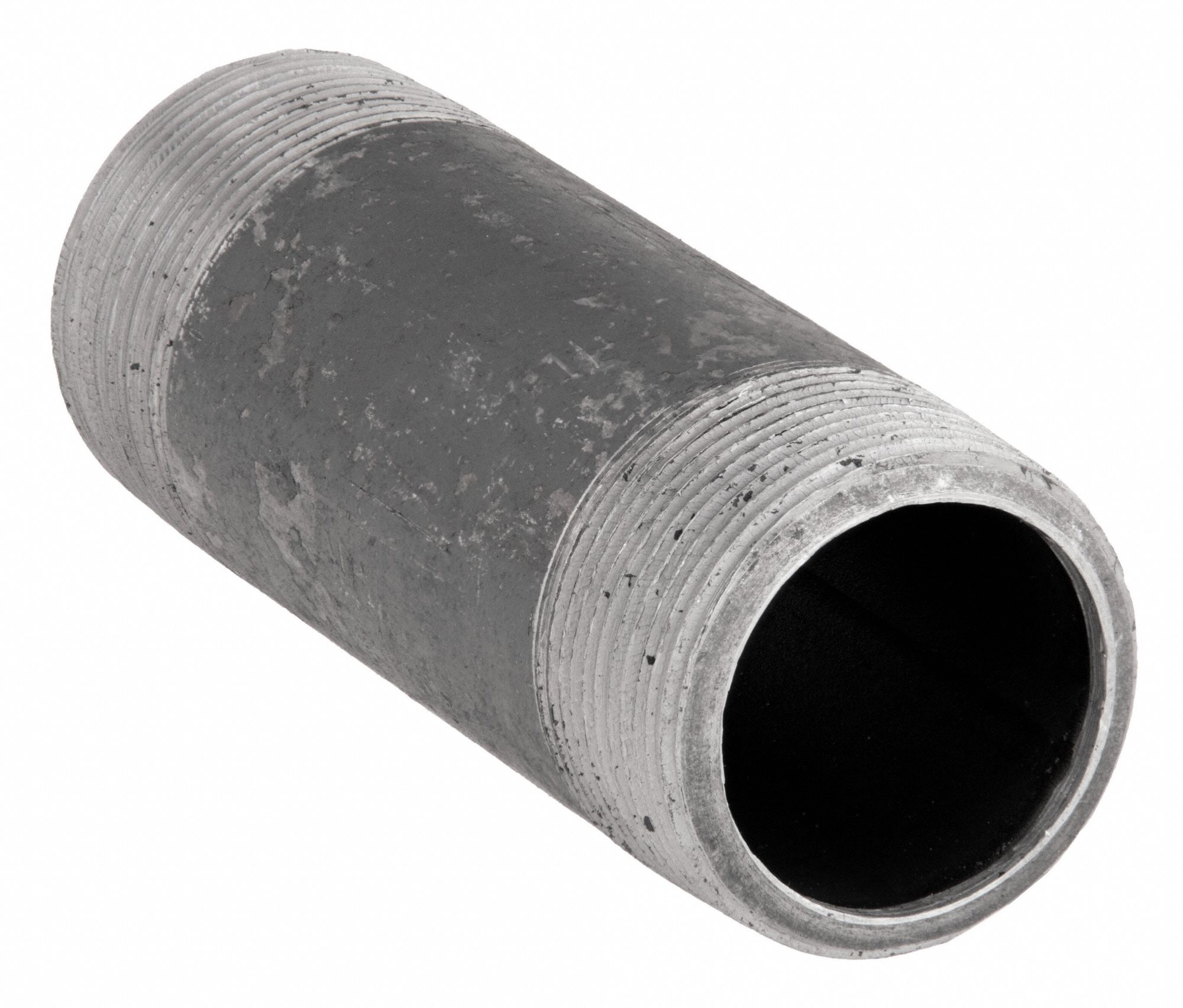 NIPPLE: BLACK STEEL, 1½ IN NOMINAL PIPE SIZE, 4½ IN L, BOTH ENDS THREADED, SCHEDULE 80