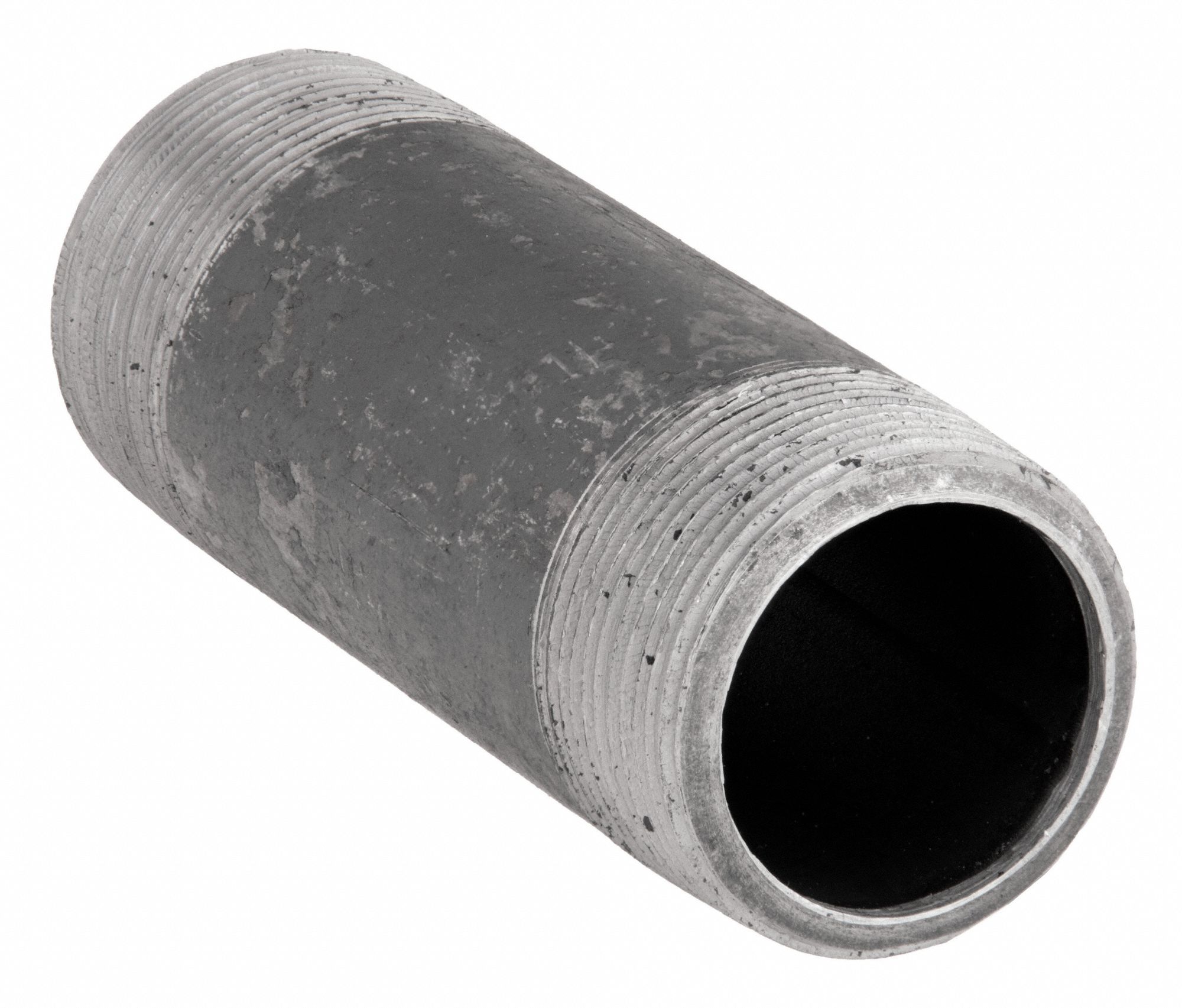 NIPPLE: BLACK STEEL, 1¼ IN NOMINAL PIPE SIZE, 4 IN L, BOTH ENDS THREADED, SCHEDULE 80, WELDED