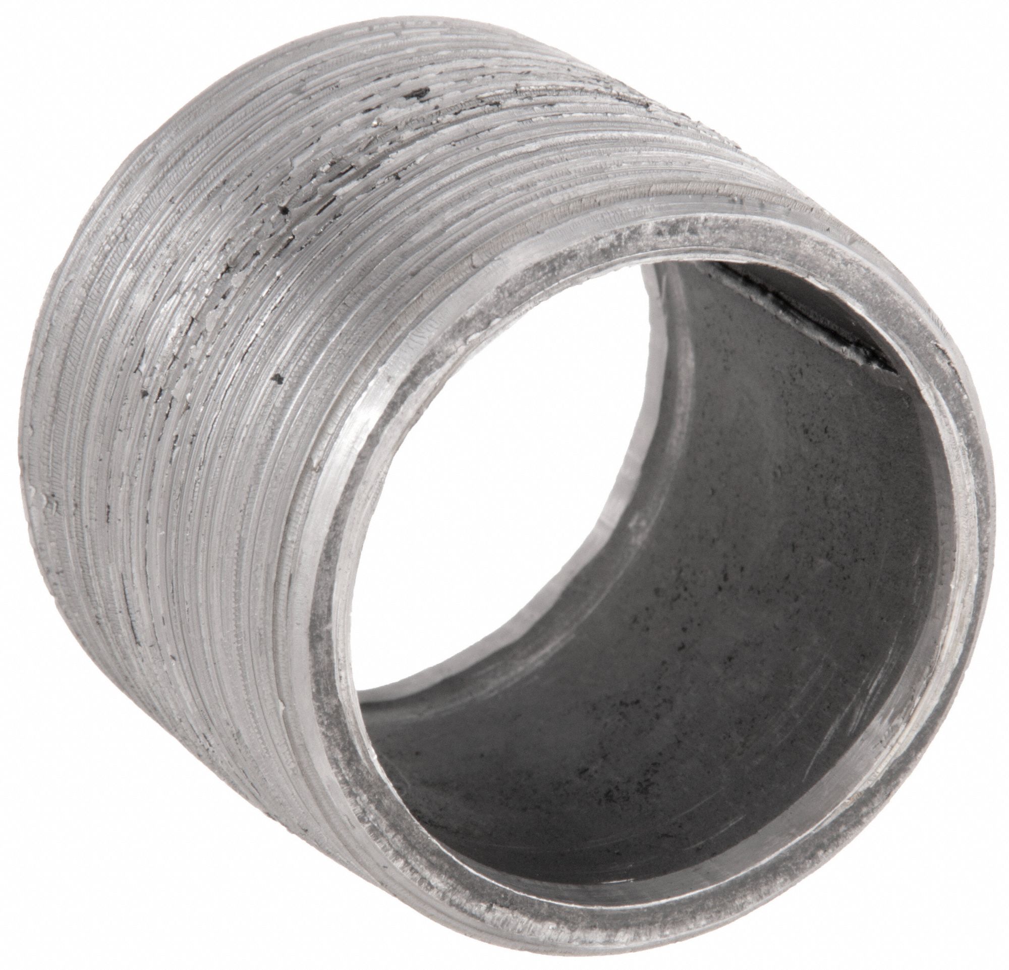 Nipple: Black Steel, 2 in Nominal Pipe Size, 2 in Lg, Fully Threaded, Schedule 80, Welded