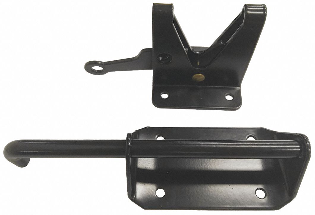 GATE LATCH STEEL BLACK L 4 19/32 IN