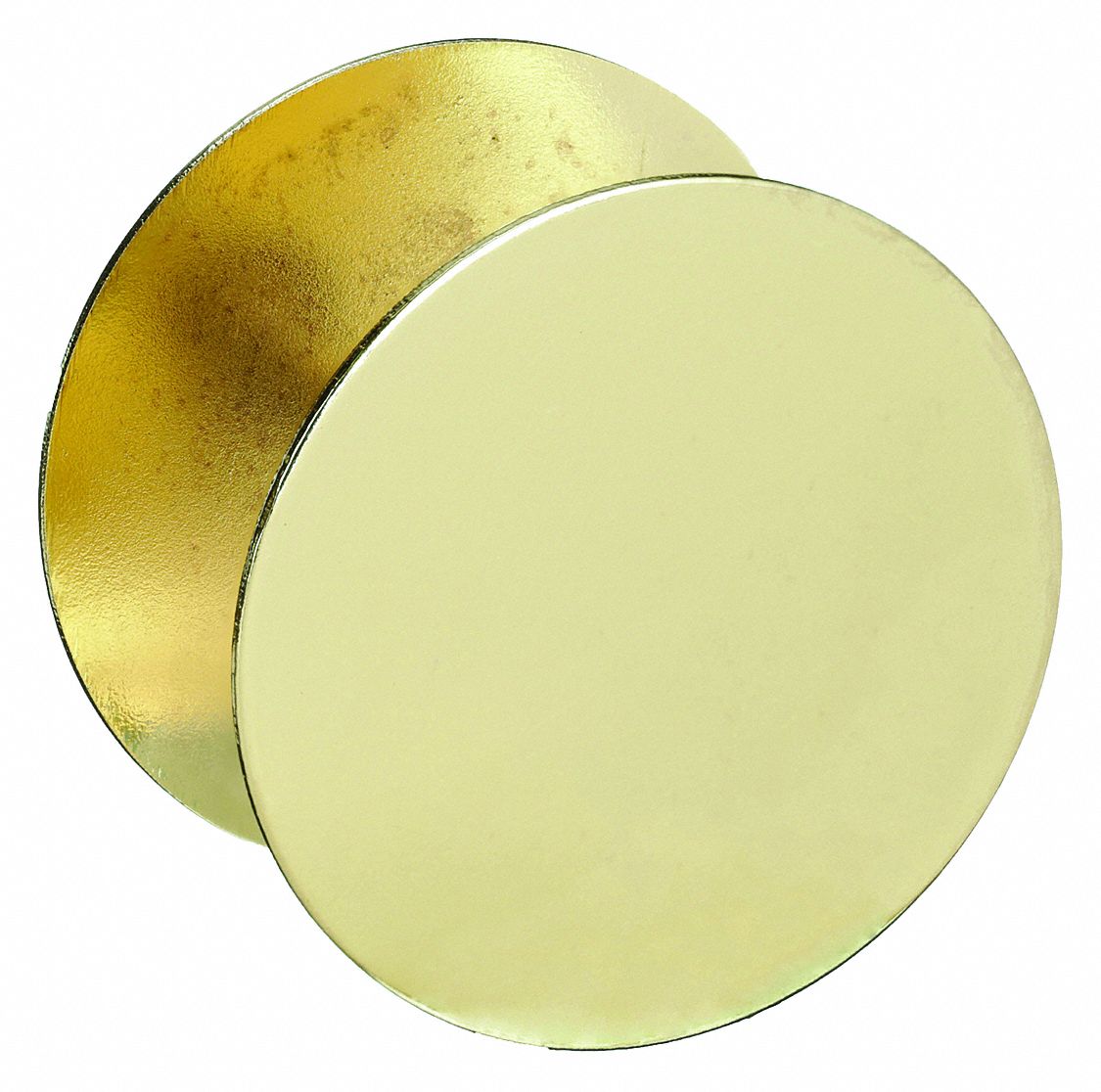 Polished Brass, 2 5/8 in Outside Dia., Cylinder Hole Cover Plate