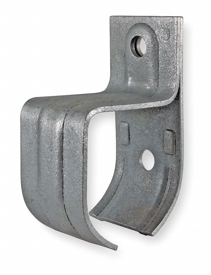 GRAINGER APPROVED Wall Hanger Bracket, Single Round Rail, Steel