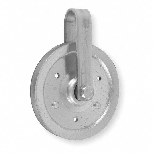 GRAINGER APPROVED Cable Pulley, Steel, Galvanized, 4 in Length (In