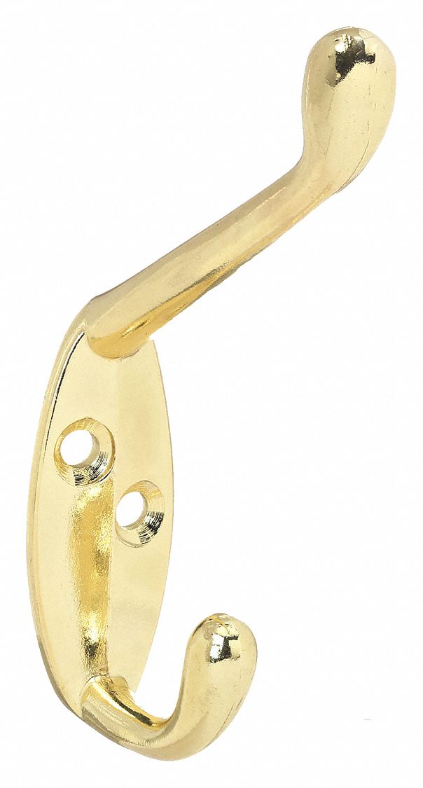 COAT HOOK 2 HOOK ENDS BRASS