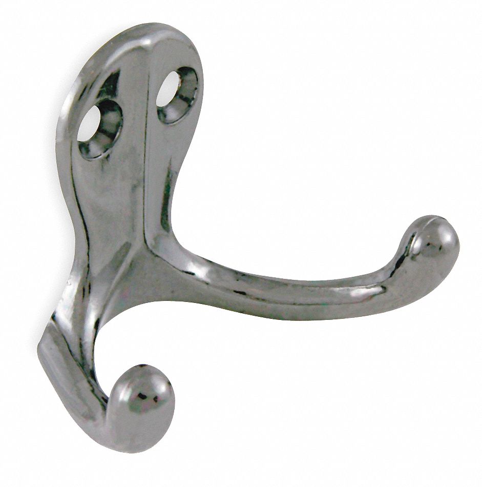 Coat Hook, Overall Length 1 9/16 in Grainger