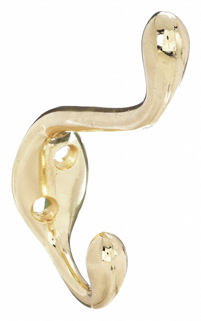 HEAVY DUTY COAT HOOK BRASS