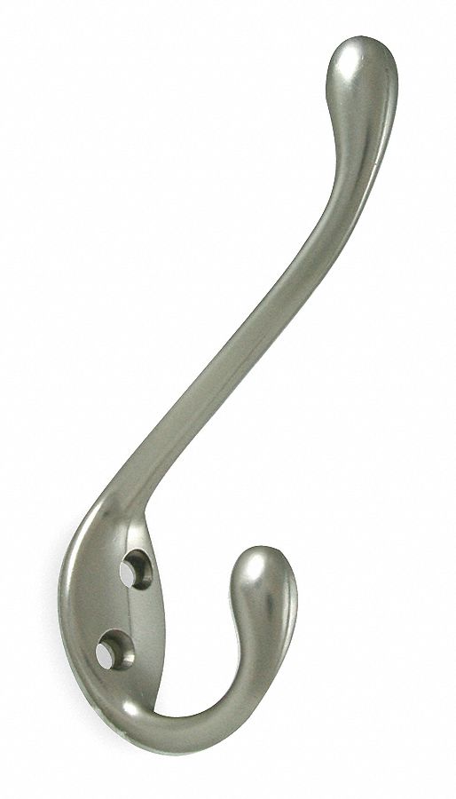 GRAINGER APPROVED 1XNG6 Heavy Duty Coat Hook,Nickel | eBay