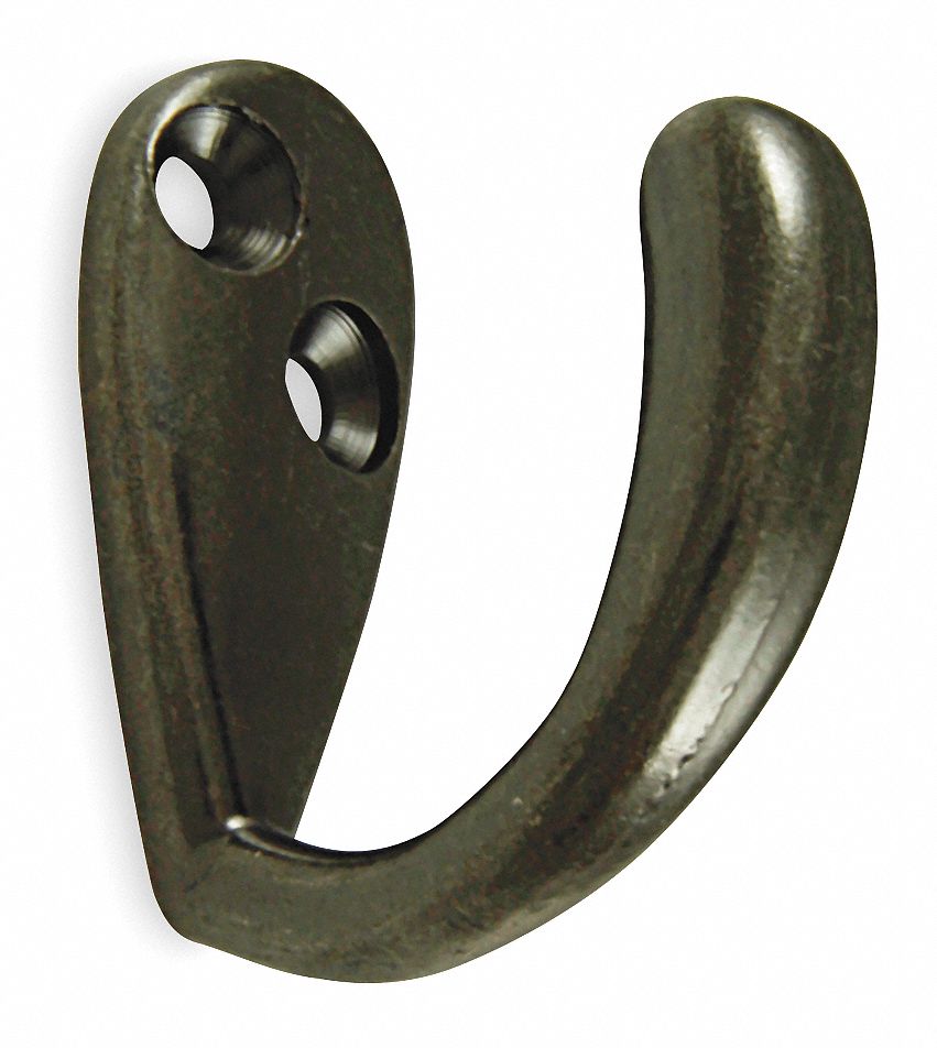 GRAINGER APPROVED Coat Hook, Overall Length 1 1/2 in 1XNG91XNG9 Grainger