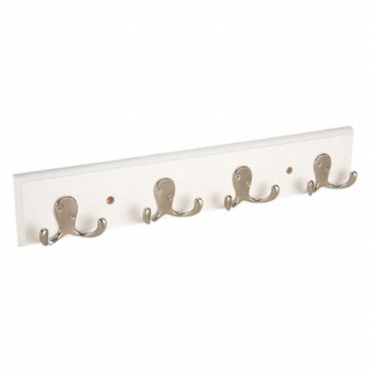 4 Hooks, Zinc, Garment and Coat Rack 1XNJ31XNJ3 Grainger