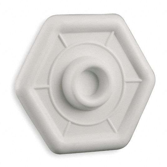 GRAINGER APPROVED Wall Protector Plate, White PVC Plastic, Overall Dia. 3 4/5 in 1XNK31XNK3