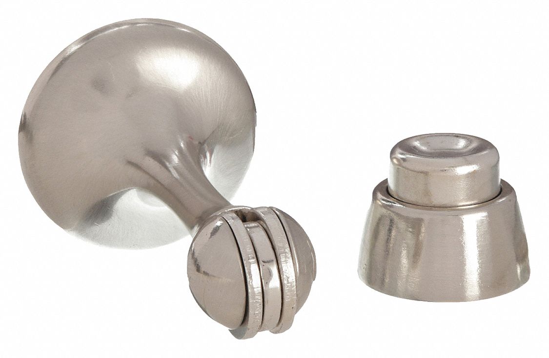 Magnetic Door Holder: Wall - Mounted, Chrome