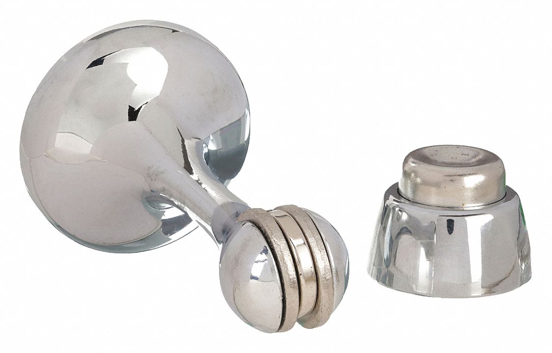 Magnetic Door Holder: Wall - Mounted, Chrome