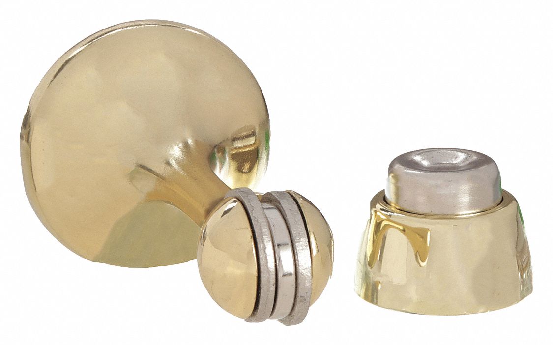 Magnetic Door Holder: Wall - Mounted, Brass