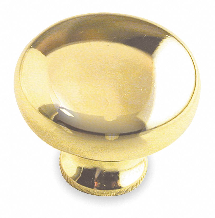 1XNR5 - Cabinet Knob Round Brass PK5