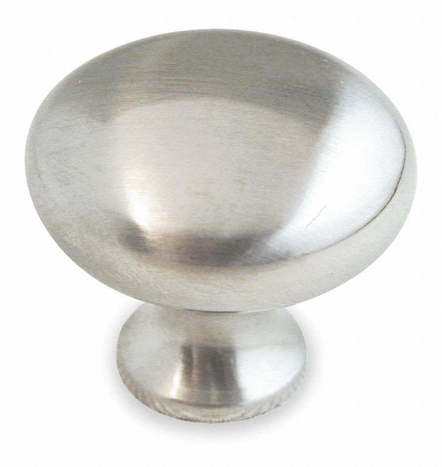 Cabinet Knob 1 3/16in Dia Brushed Nickel