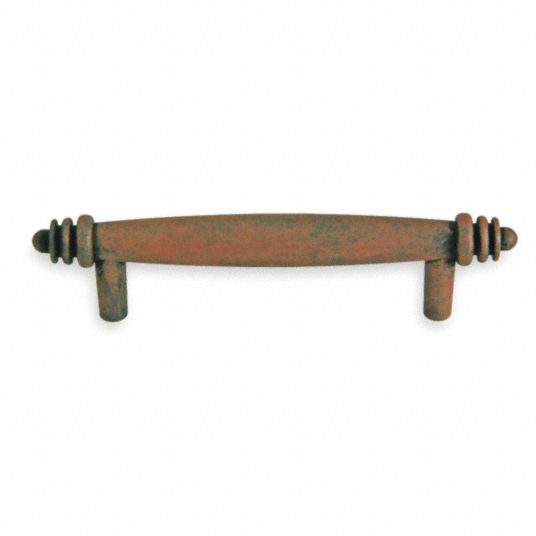 Zinc Pull Handle with Rust Finish, Rust; Hardware Included - Grainger