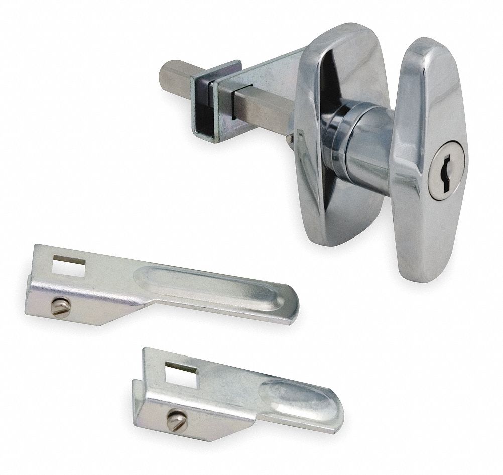 GRAINGER APPROVED Cam, Locking, Cam Latch, 1 19/32 in, Bright Chrome