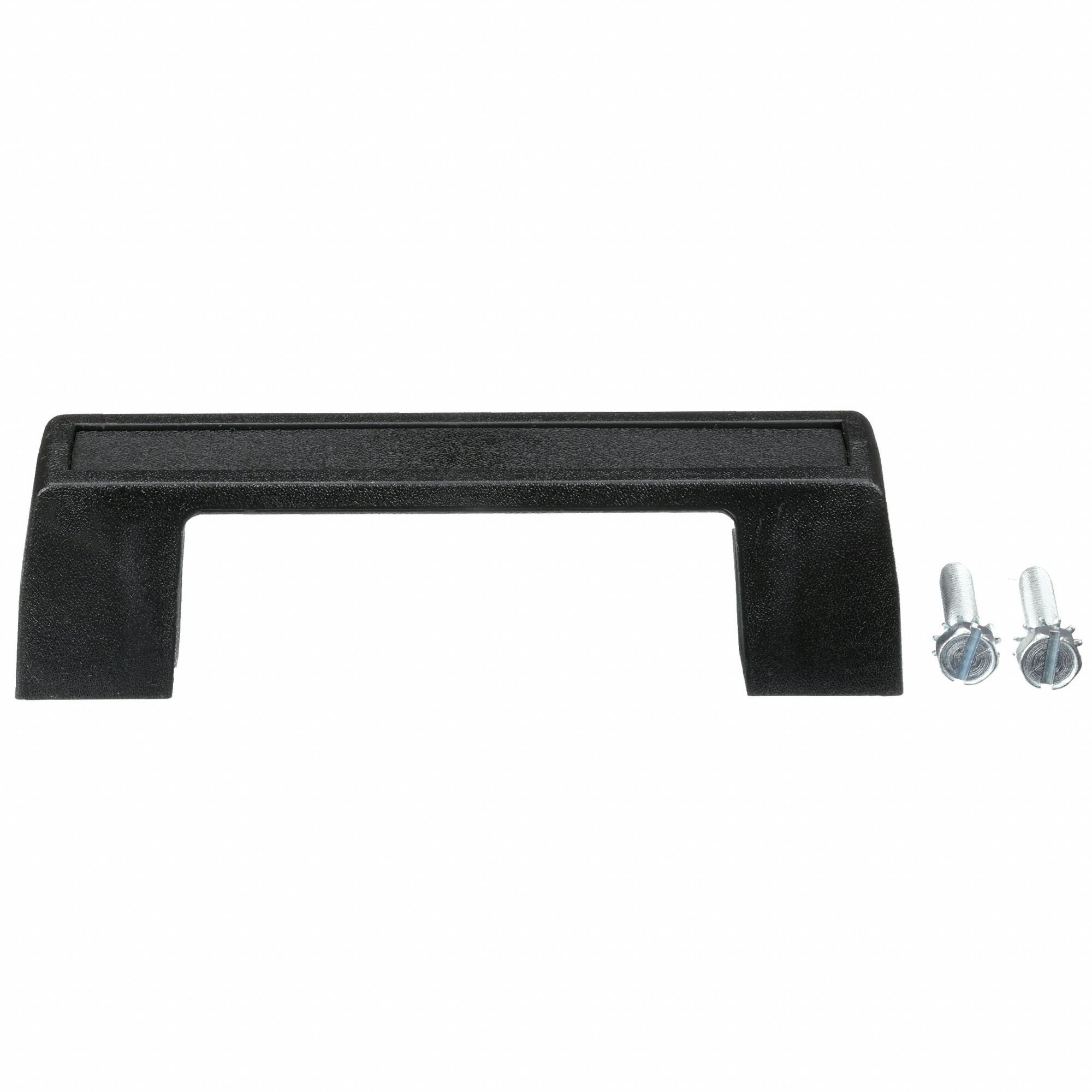 GRAINGER APPROVED Plastic Pull Handle with Powder Coated Finish, Black