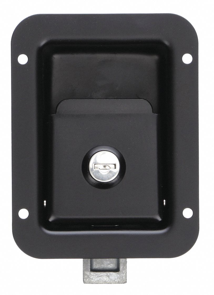 PADDLE LATCH,BLACK,H 3 5/8 IN