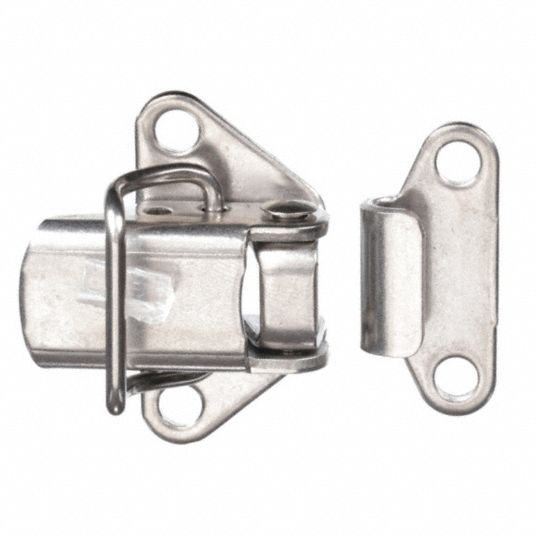 APPROVED VENDOR Draw Latch: Stainless Steel, Stainless Steel, 1 3/4 in  Catch/Latch Ht, Draw