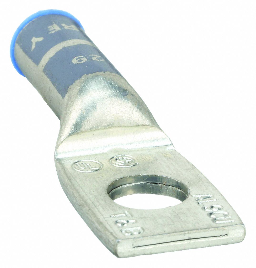 ONE-HOLE LUG COMPRESSION CONNECTOR, 6 AWG MAX WIRE SIZE, 5/16 IN STUD SIZE