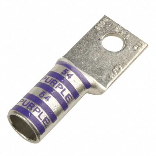 THOMAS & BETTS One-Hole Lug Compression Connector, Straight Barrel ...