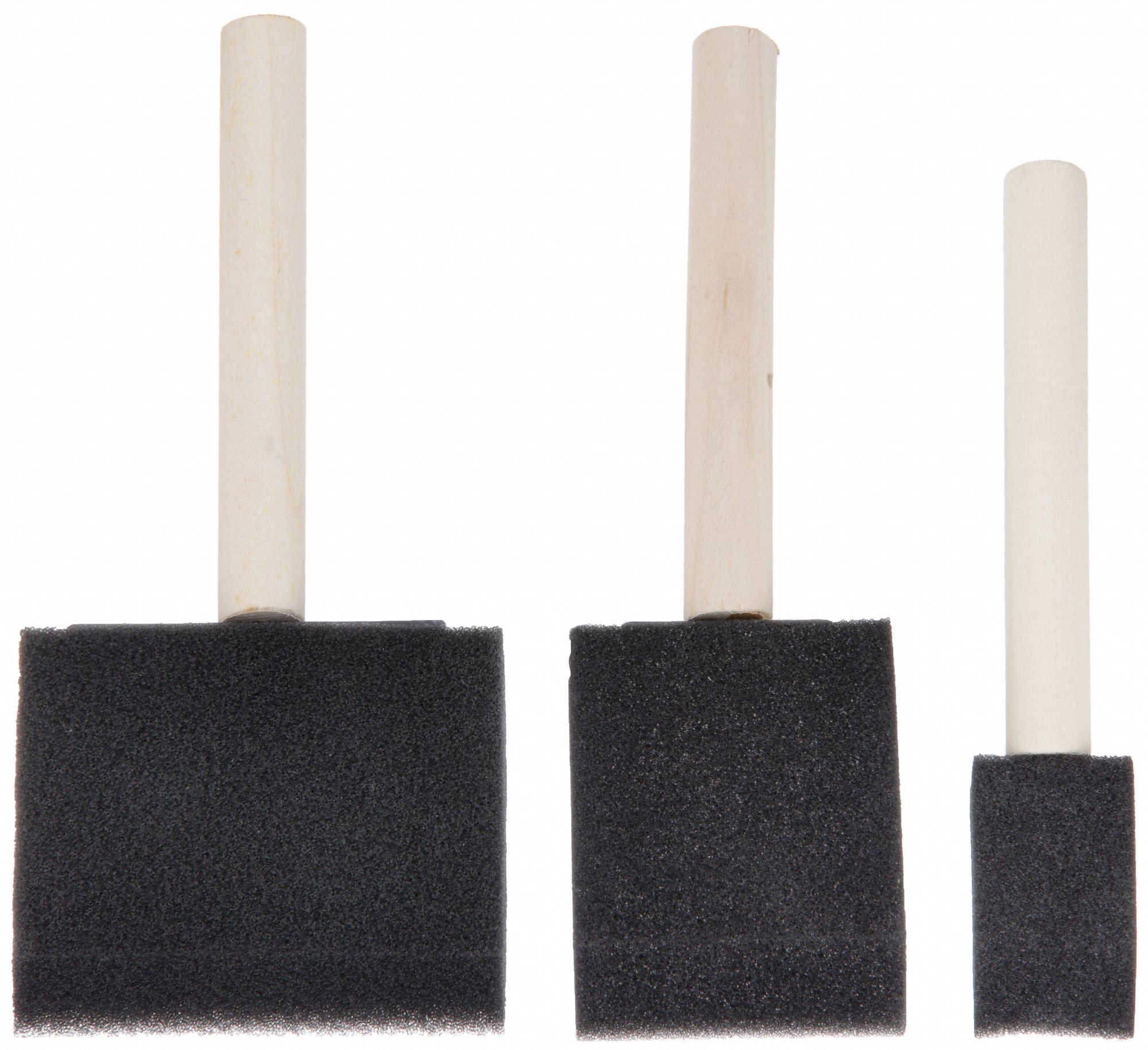 FOAM BRUSH SET SIZE 1/2/3 IN PK 3