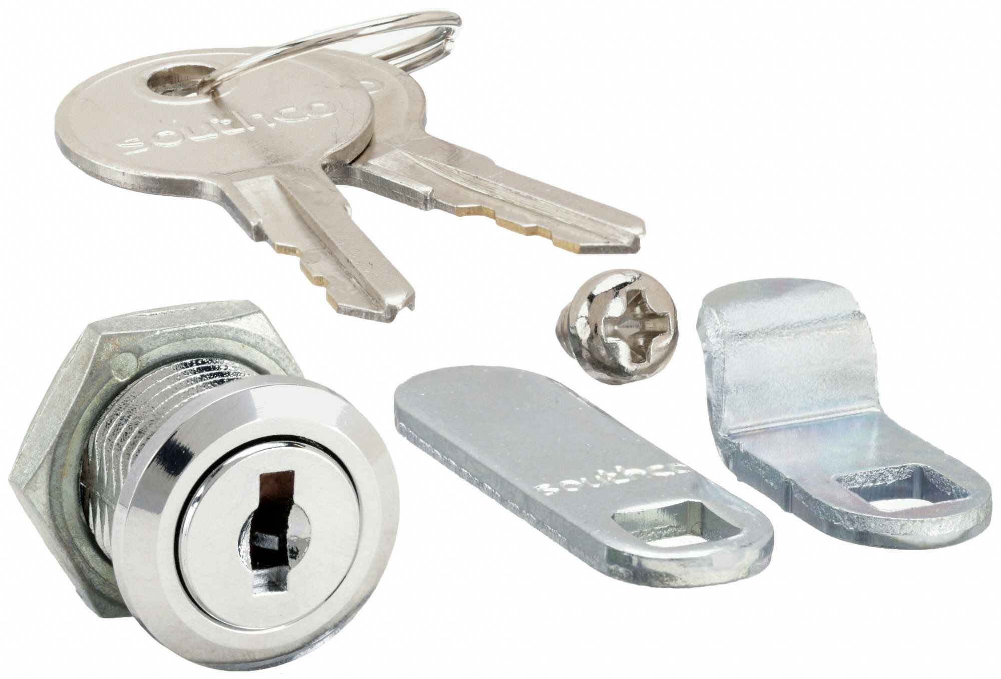 GRAINGER APPROVED Pin Tumbler Keyed Cam Lock For 19/64 in Material