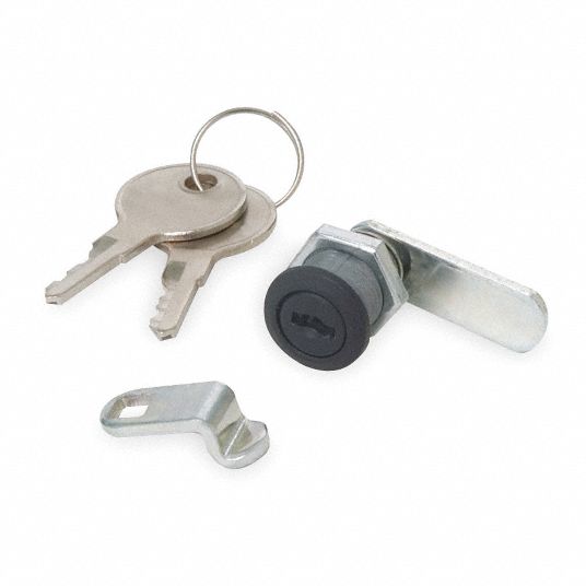 GRAINGER APPROVED Pin Tumbler Keyed Cam Lock, Keyed Alike, For Material