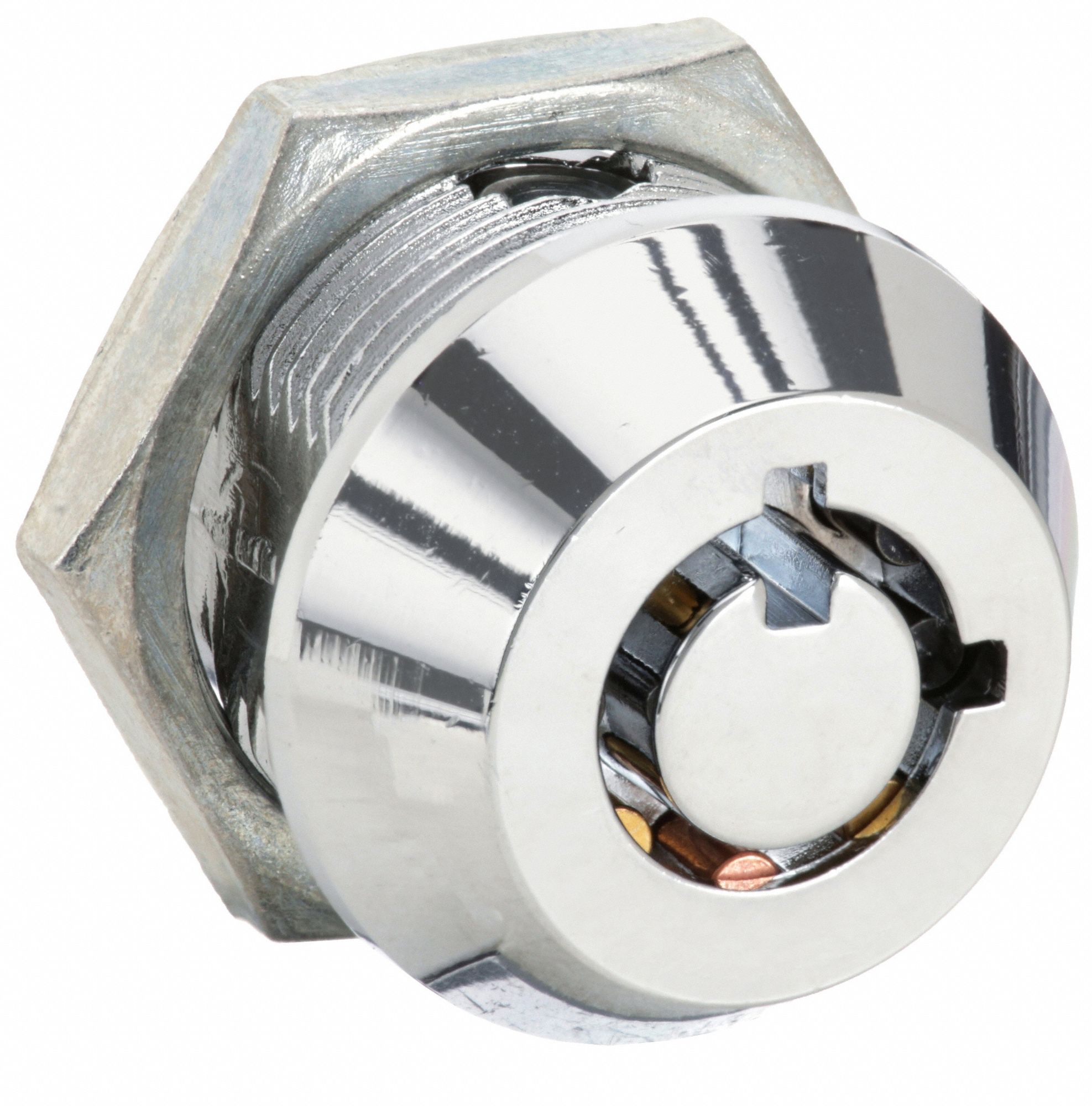 For 13/64 in Material Thick, 3/4 in Mounting Hole Dia., Pin Tumbler