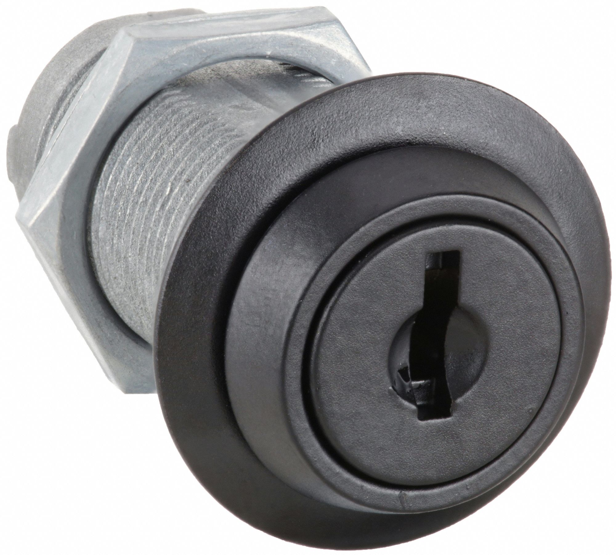 Disc Tumbler Keyed Cam Lock: For 1 1/32 in Material Thick, 3/4 in Mounting Hole Dia., Keyed Alike