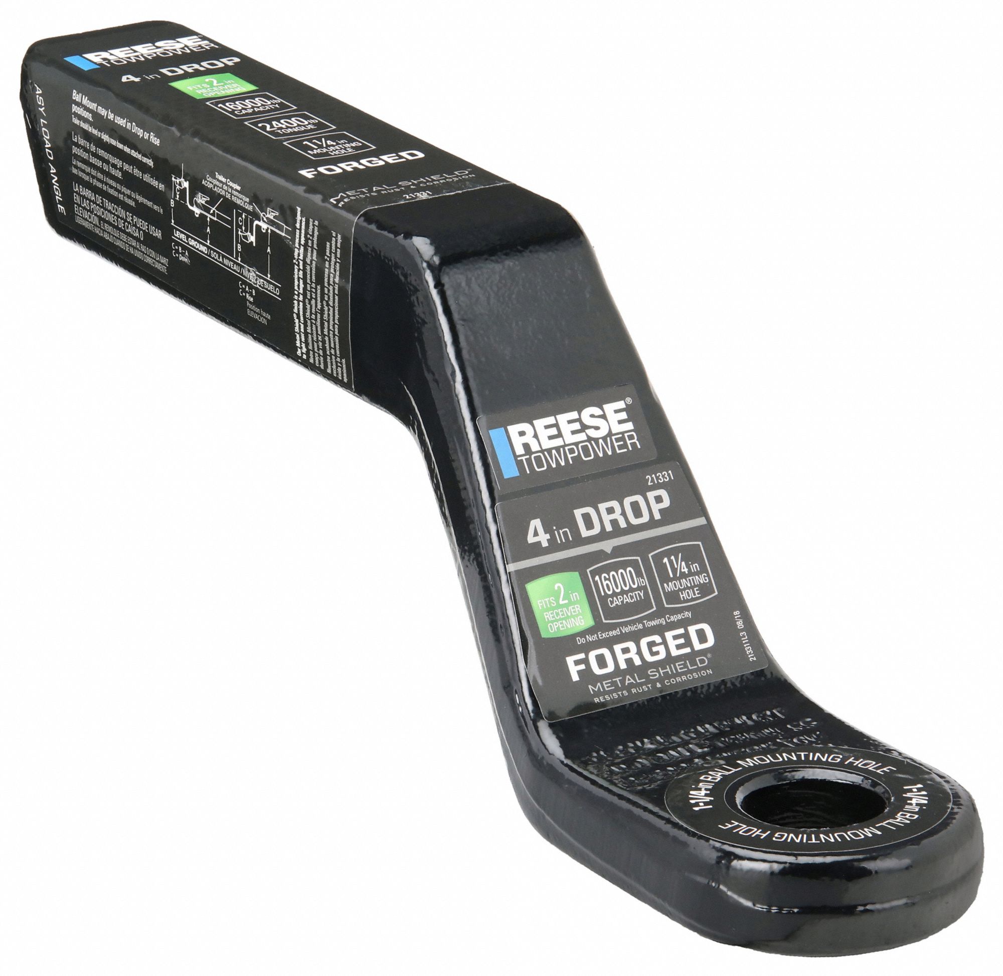 Forged Ball Mount: V, 1 1/4 in Compatible Ball Shank Dia, Ball Mounts Ball Mount, Steel