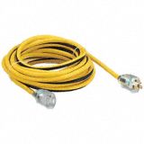FLEXIDUCT Covered Extension Cord: 14 ft, 12 ft Covered Cord Lg, 16 AWG Wire Size, 3 Conductors