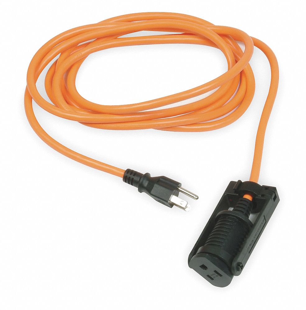POWER FIRST Locking Extension Cord, Outdoor, 13.0 A, 125V AC, Number of