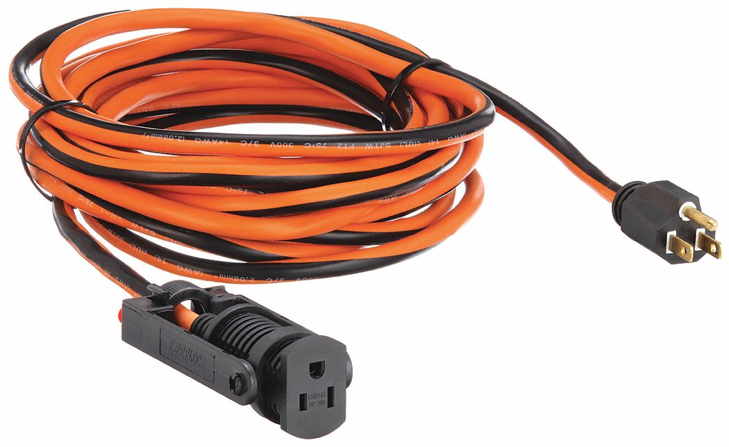 Locking Extension Cord, Outdoor, 15.0, 125V AC, Number of Outlets 1