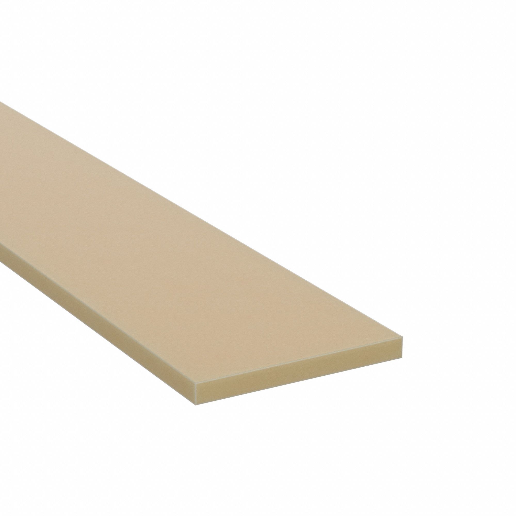 RUBBER STRIP, STANDARD, 4 IN X 36 IN, 0.5 IN THICK, 40A, PLAIN BACKING, TAN, SMOOTH