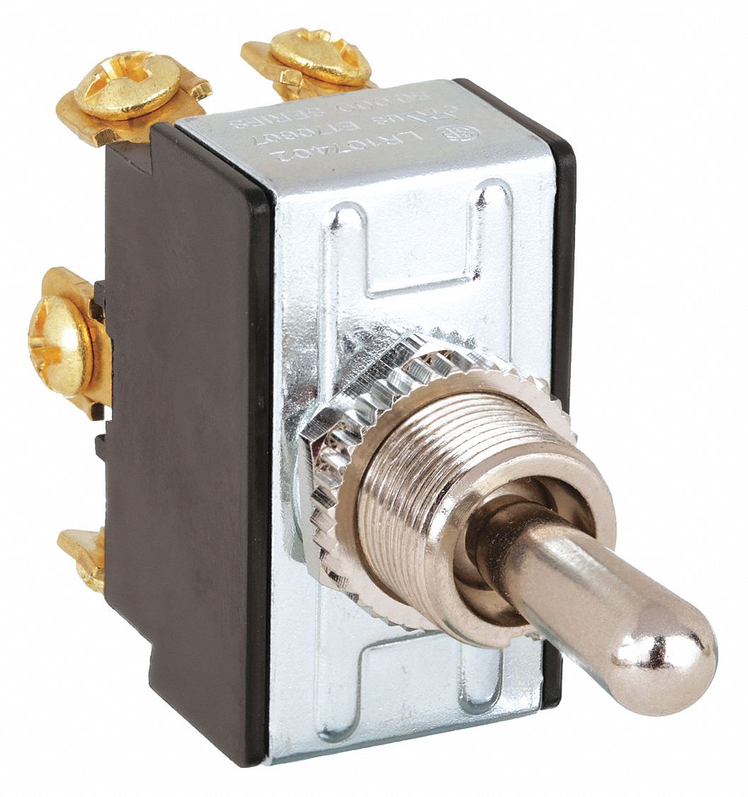 TOGGLE SWITCH, 3 POSITION, 6 CONNECTIONS, DPDT, SCREW TERMINALS CONNECTION