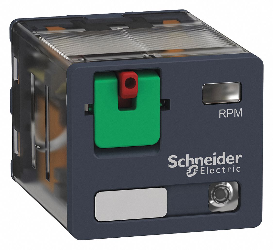 SCHNEIDER ELECTRIC General Purpose Relay, 120V AC Coil Volts, 15A ...