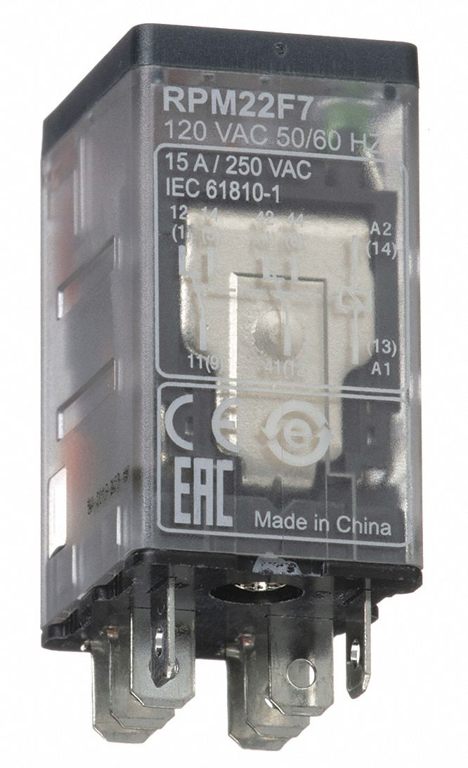 SCHNEIDER ELECTRIC General Purpose Relay, 120V AC Coil Volts, 15A