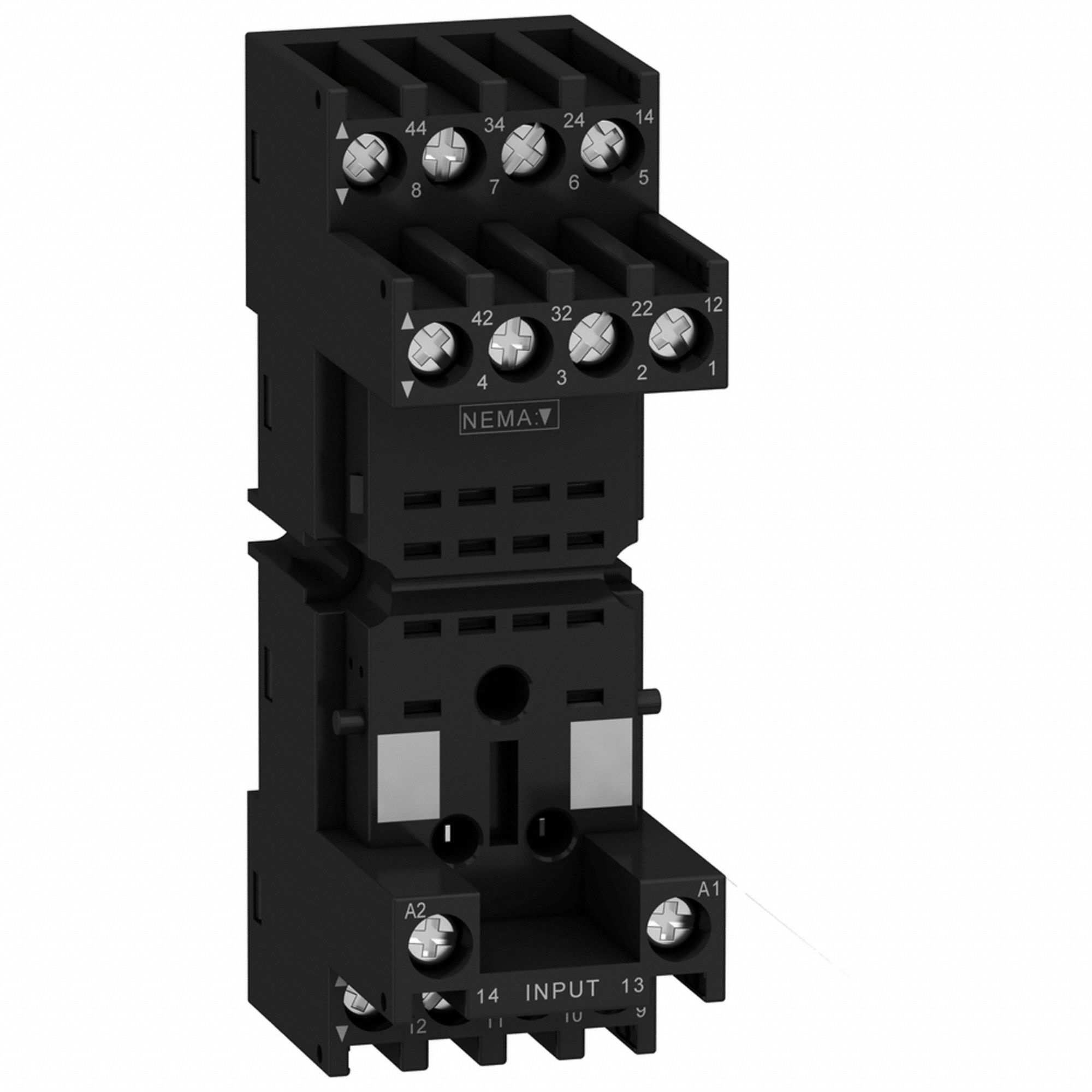 RELAY SOCKET,SQUARE STYLE,4PDT/DPDT,10 A