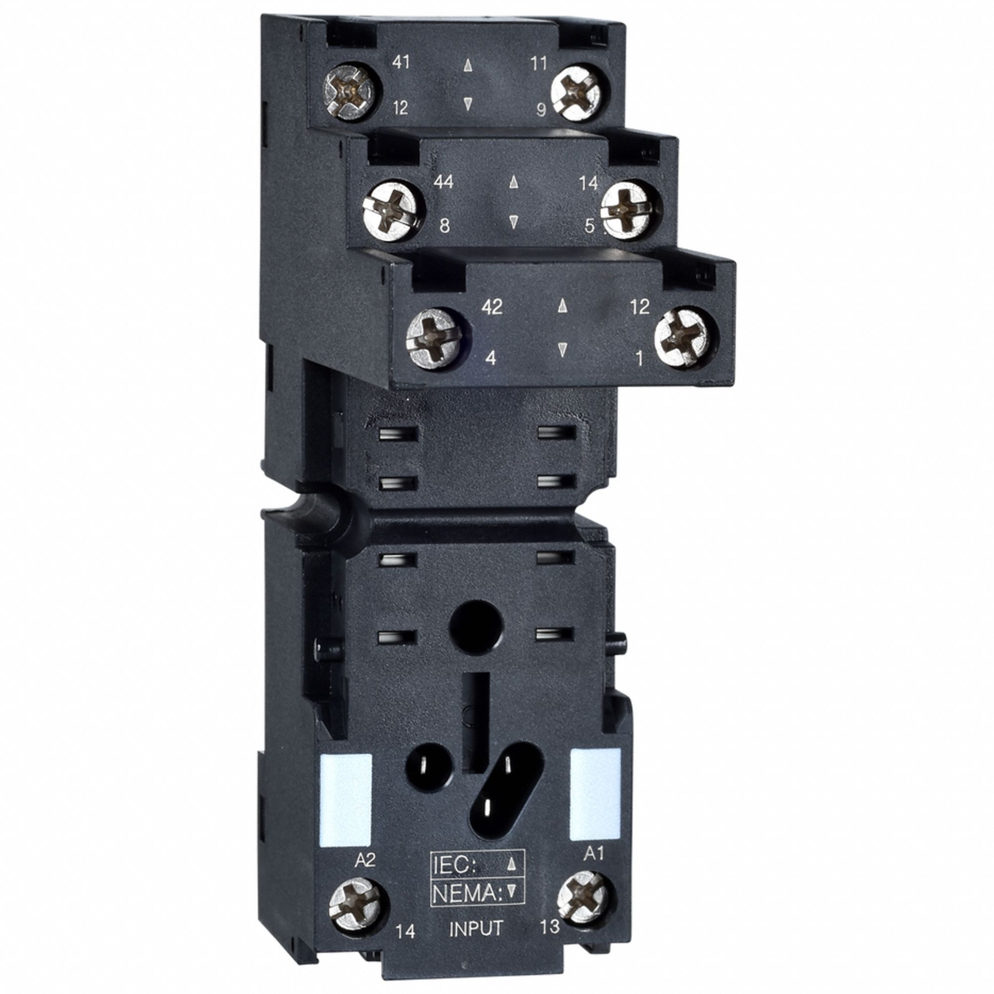 RELAY SOCKET, 12 A RATING, DIN-RAIL AND SURFACE SOCKET MOUNTING, 8 PINS, K SOCKET