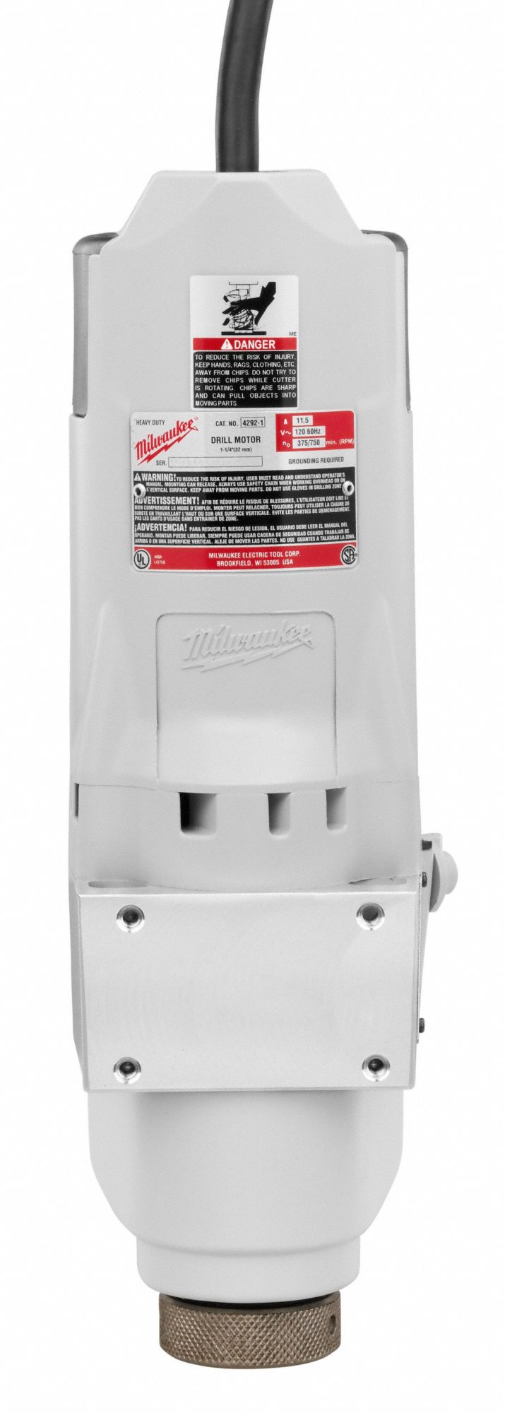 MILWAUKEE Drill Press Motor Large, Single Speed, 1 1/4 in