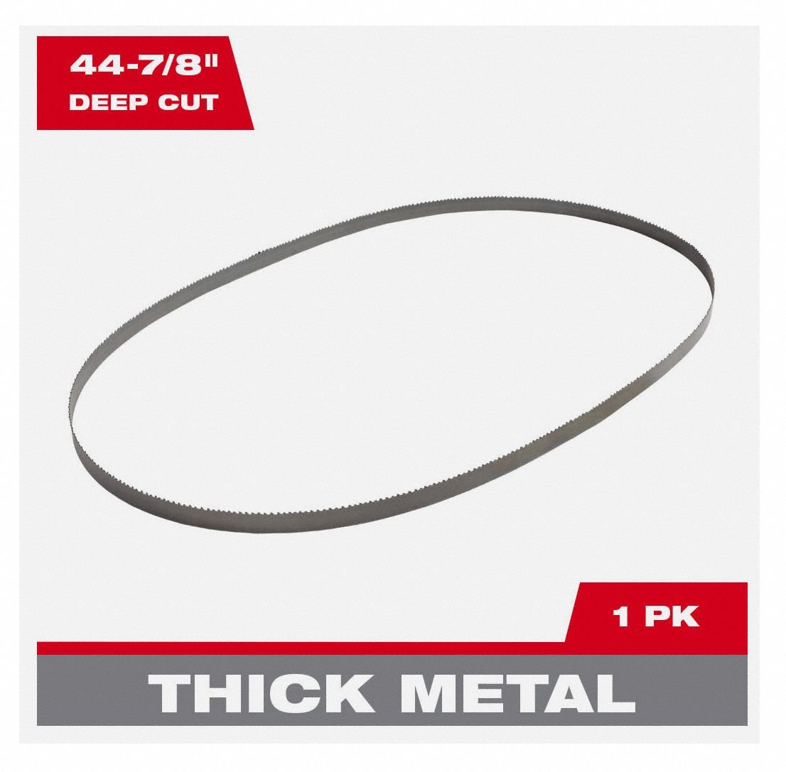 MILWAUKEE Portable Band Saw Blade, 44 7/8 in Blade Length, 10 Teeth per Inch, BiMetal Blade